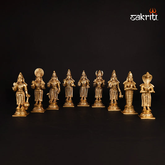 BRASS NAVGRAHA SET