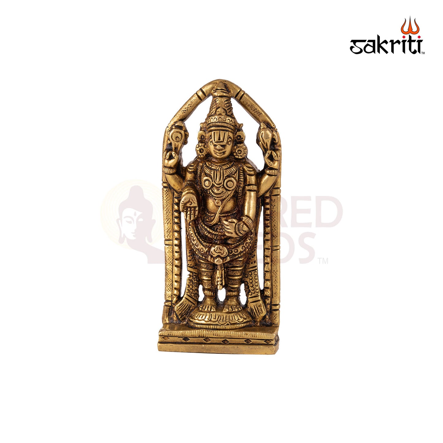 Brass Balaji – 3.9 Inch Height | Tirupati Venkateshwara Idol for Devotion, Daily Worship & Home Altar