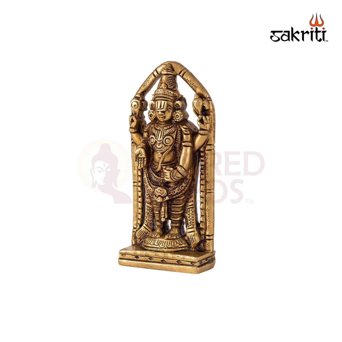 Brass Balaji – 3.9 Inch Height | Tirupati Venkateshwara Idol for Devotion, Daily Worship & Home Altar