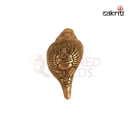 BRASS GANESHA VOICE SHANKH