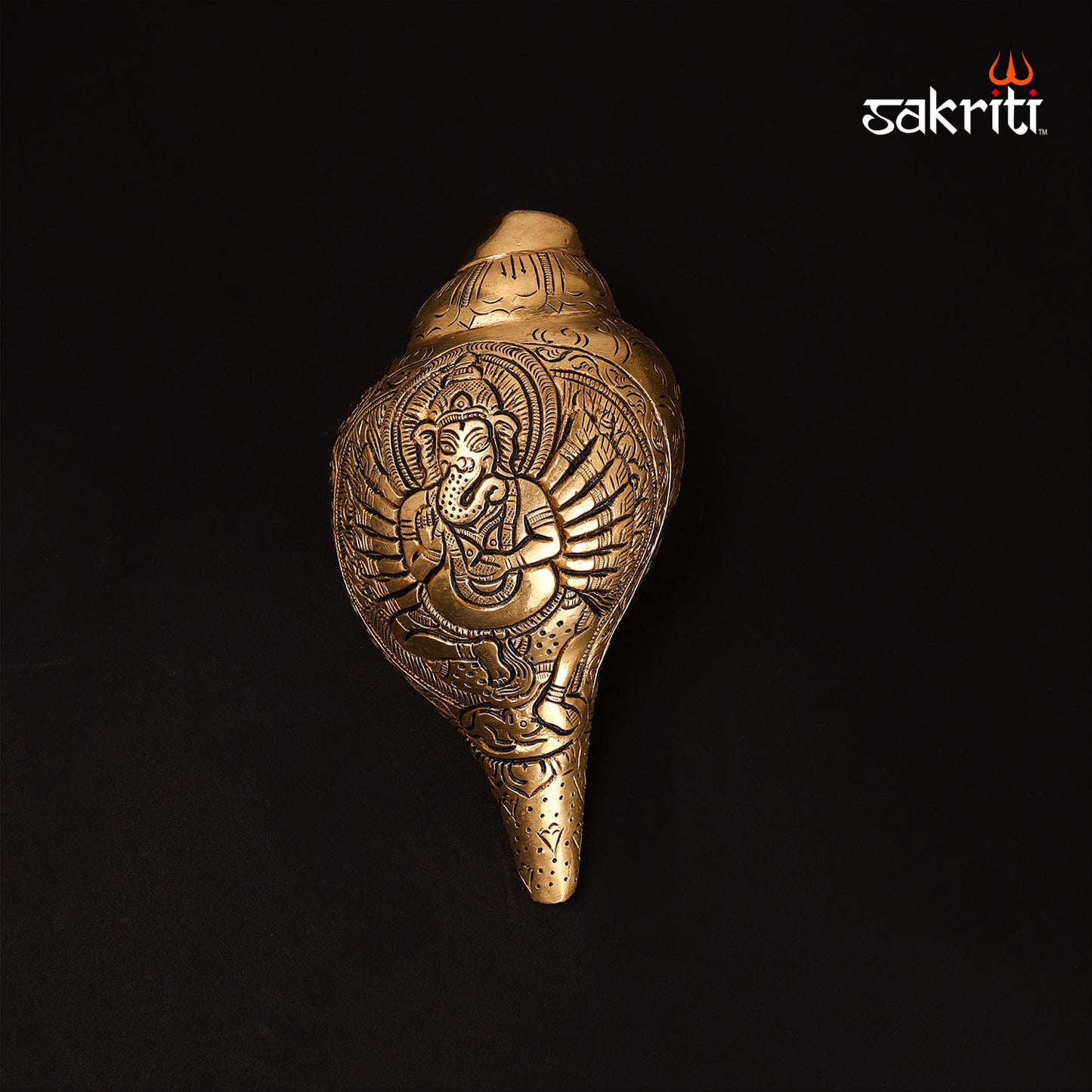 BRASS GANESHA VOICE SHANKH