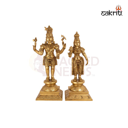 BRASS SHIVAN PARVATI SET