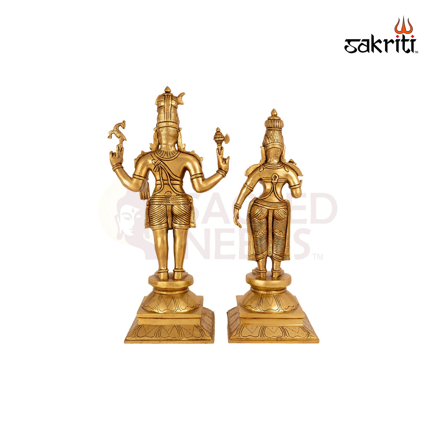 BRASS SHIVAN PARVATI SET