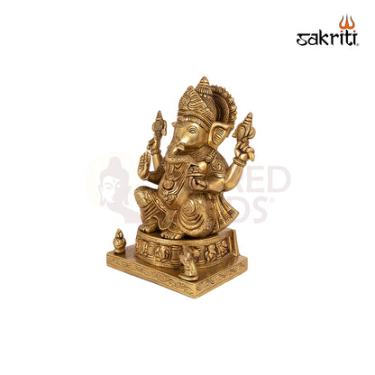 BRASS ASTA VINAYAKA GANESHA