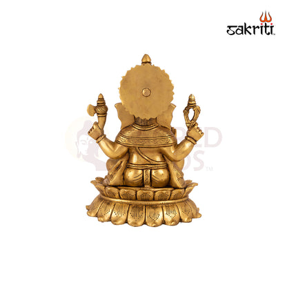 BRASS LOTUS GANESHA