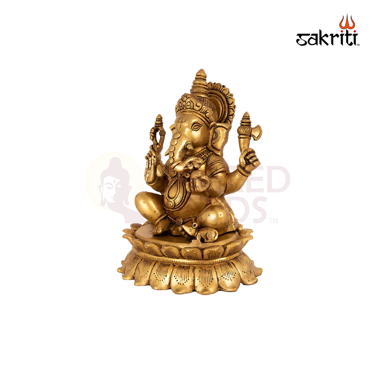 BRASS LOTUS GANESHA