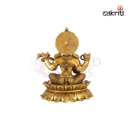 BRASS LOTUS SARASWATHI