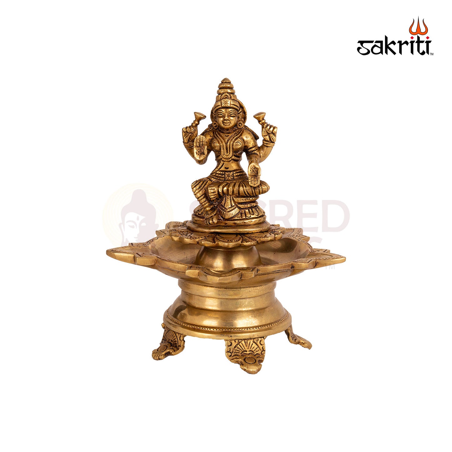 BRASS ANTIQUE LAKSHMI VILAKKU