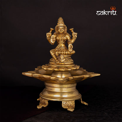 BRASS ANTIQUE LAKSHMI VILAKKU