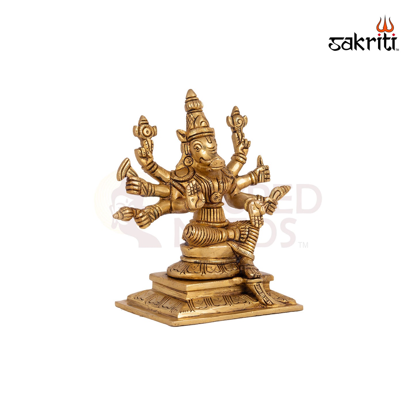 Brass Varahi – 6.5 Inch Height | Fierce Goddess Varahi Idol for Protection, Rituals & Shakti Worship