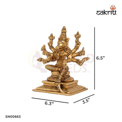 Brass Varahi – 6.5 Inch Height | Fierce Goddess Varahi Idol for Protection, Rituals & Shakti Worship
