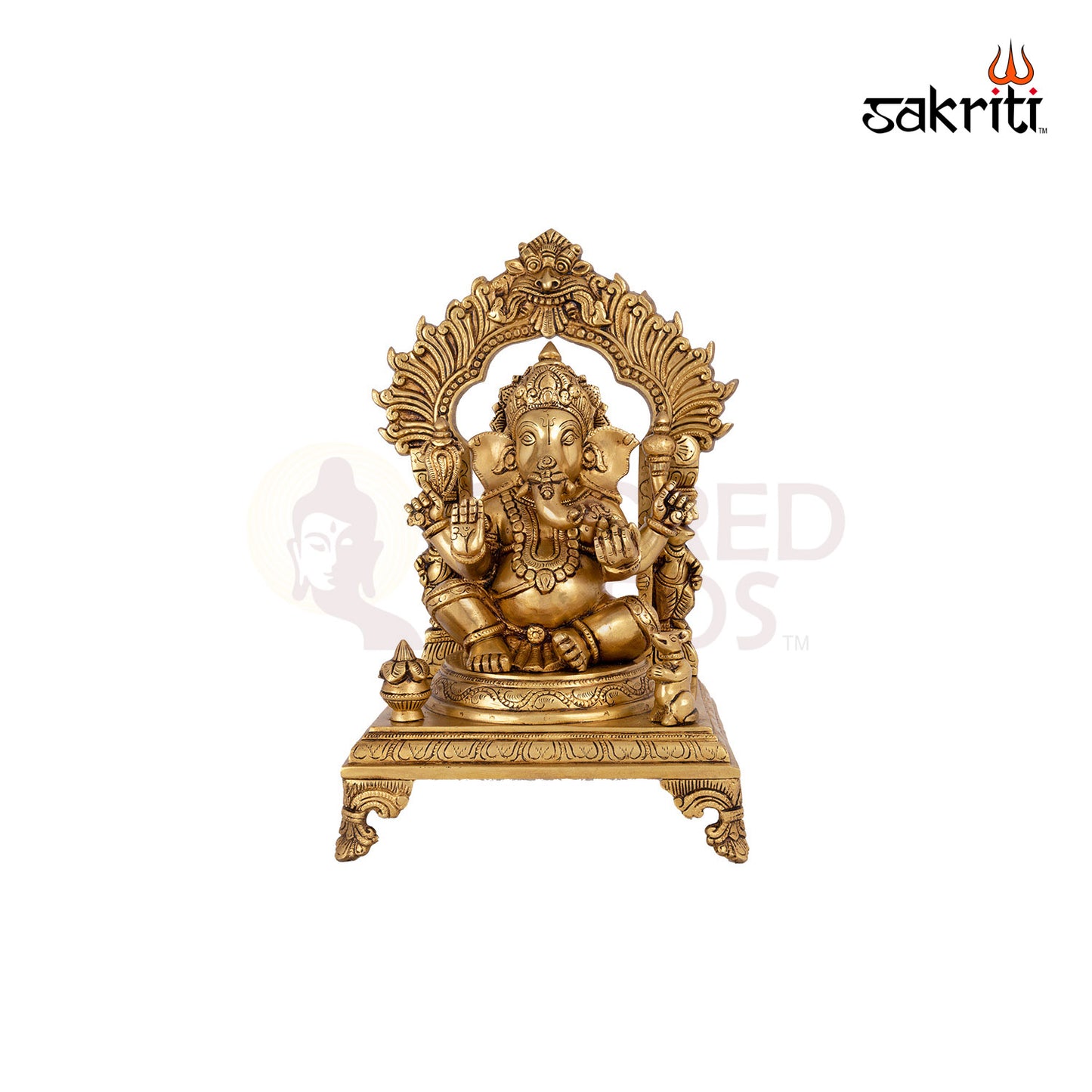 BRASS GANESH WITH ARCH