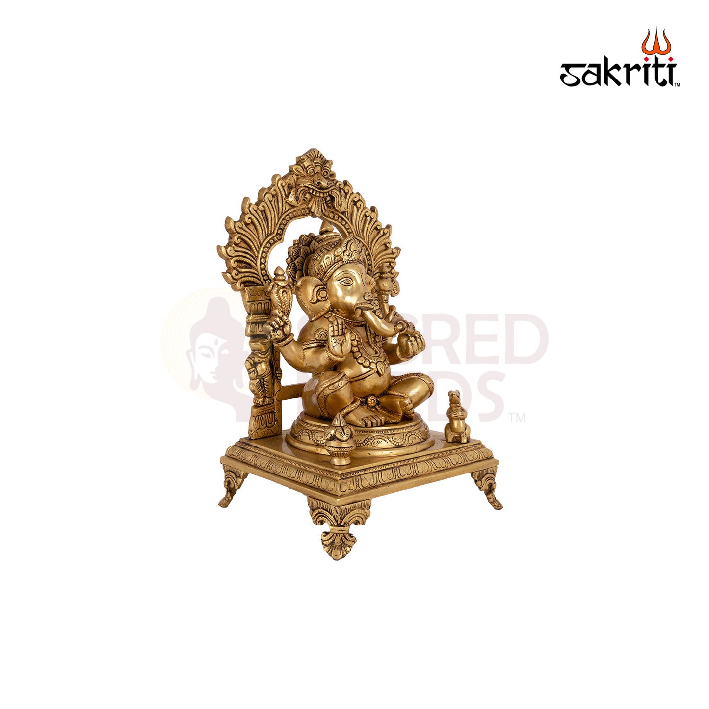 BRASS GANESH WITH ARCH