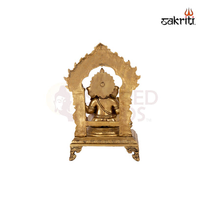 BRASS GANESH WITH ARCH