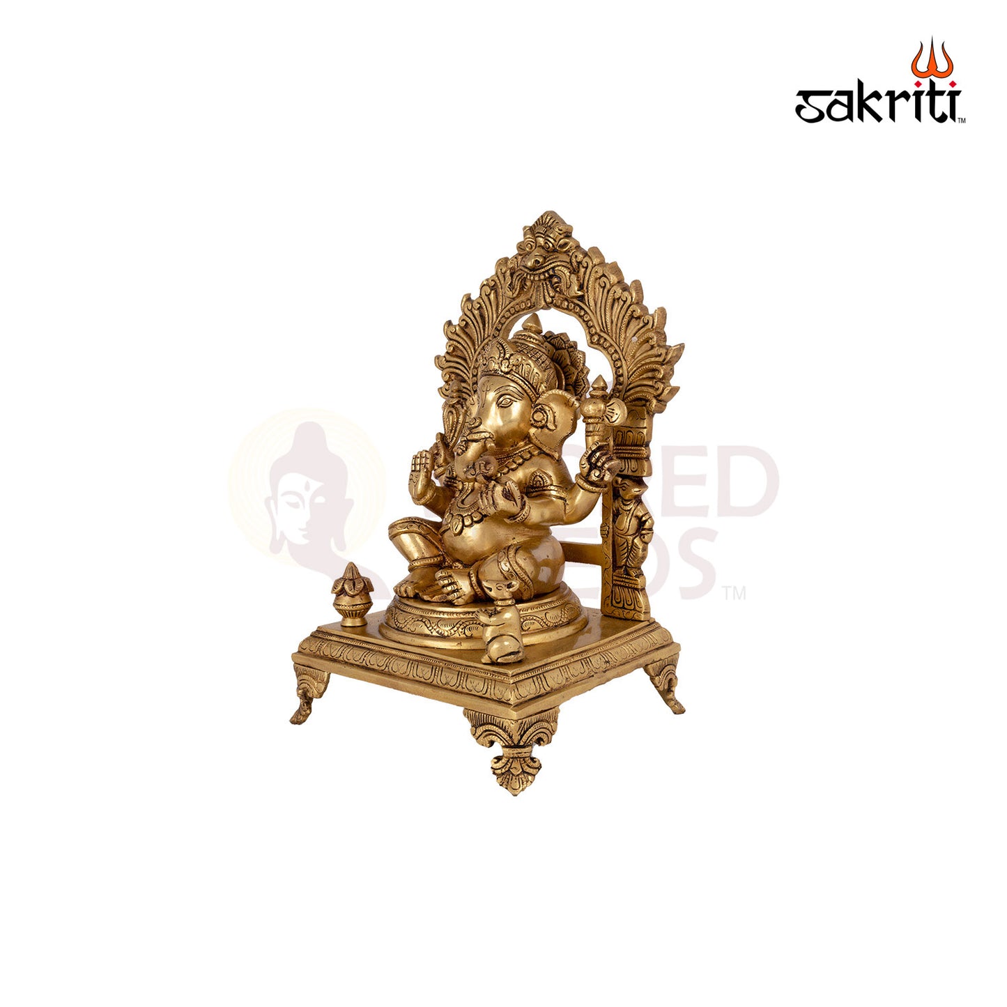 BRASS GANESH WITH ARCH