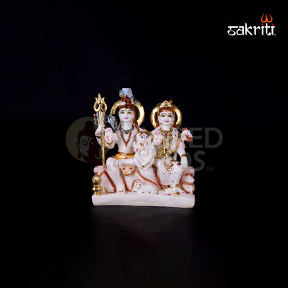 MARBLE DUST CM SHIV FAMILY