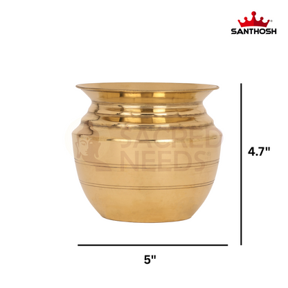 ICC Kumba Chambu – 4.7 Inch Height | Brass Ritual Vessel for Puja, Festive Rituals & Gifting