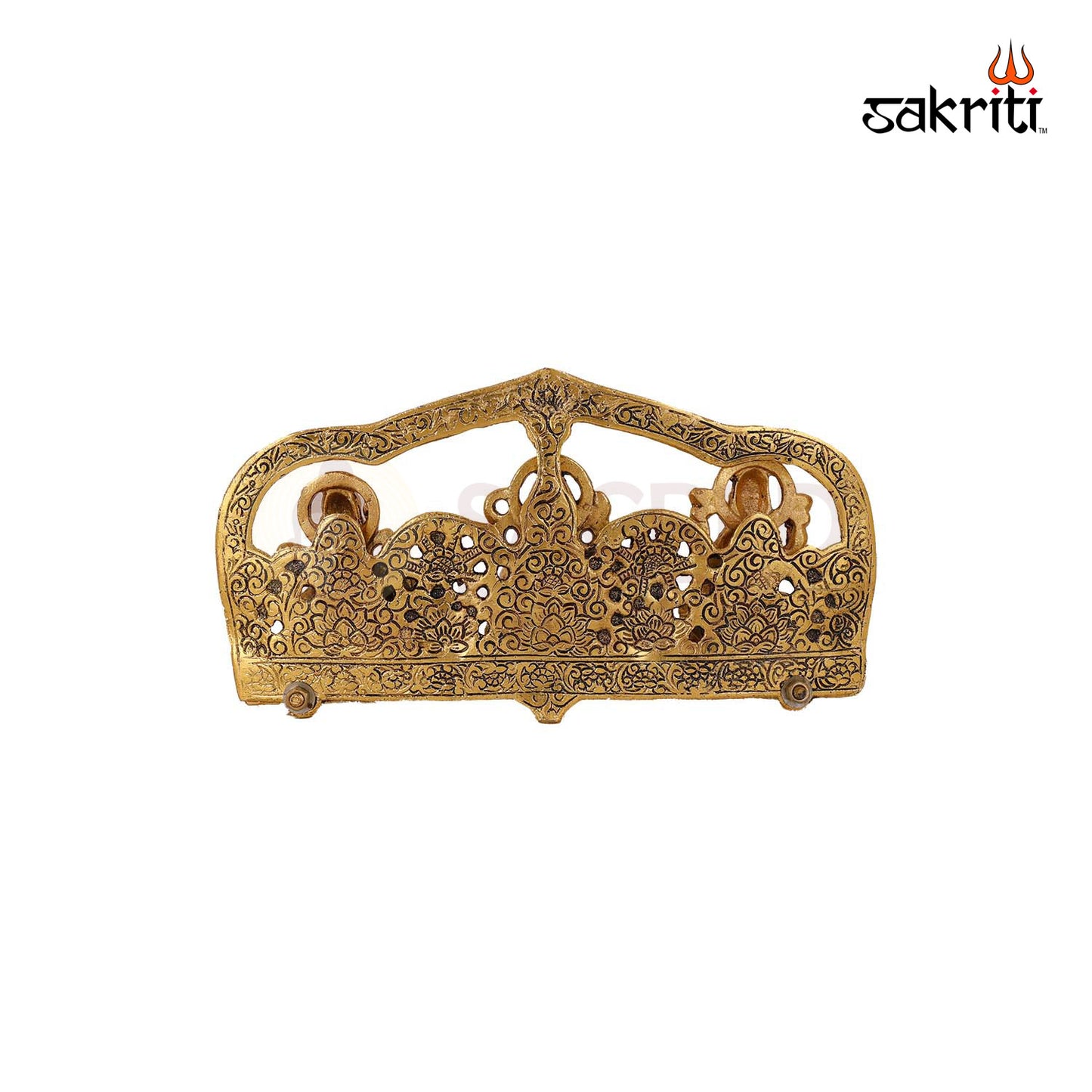 Aluminium Lakshmi Ganesh Sarashwathi Frame – 8.5 Inch Length | Framed Ganesha Statue for Wall, Tabletop or Gift Purpose