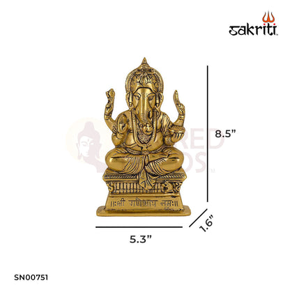 ALUMINIUM SHRI GANESHA MOUNTED