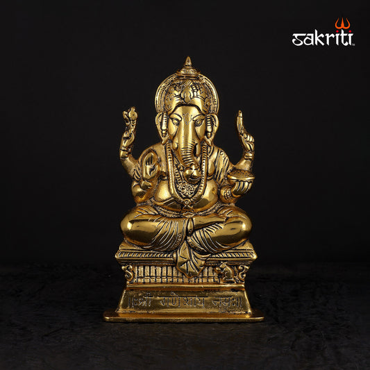 ALUMINIUM SHRI GANESHA MOUNTED