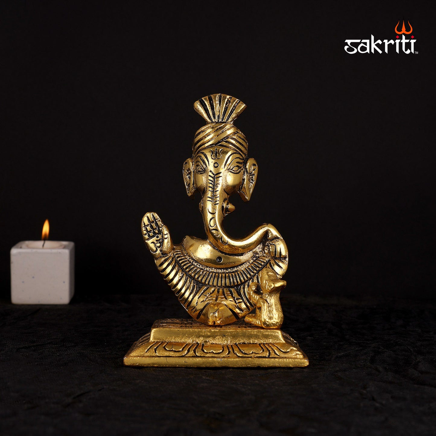 ALUMINIUM PAGDI GANESHA