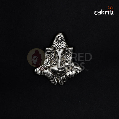 ALUMINIUM PAGDI GANESHA MOUNTED