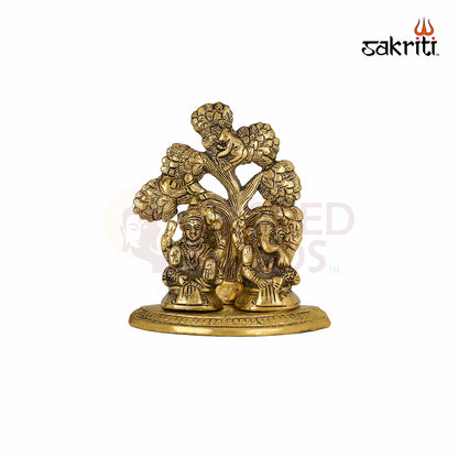 ALUMINIUM LAKSHMI GANESHA WITH TREE