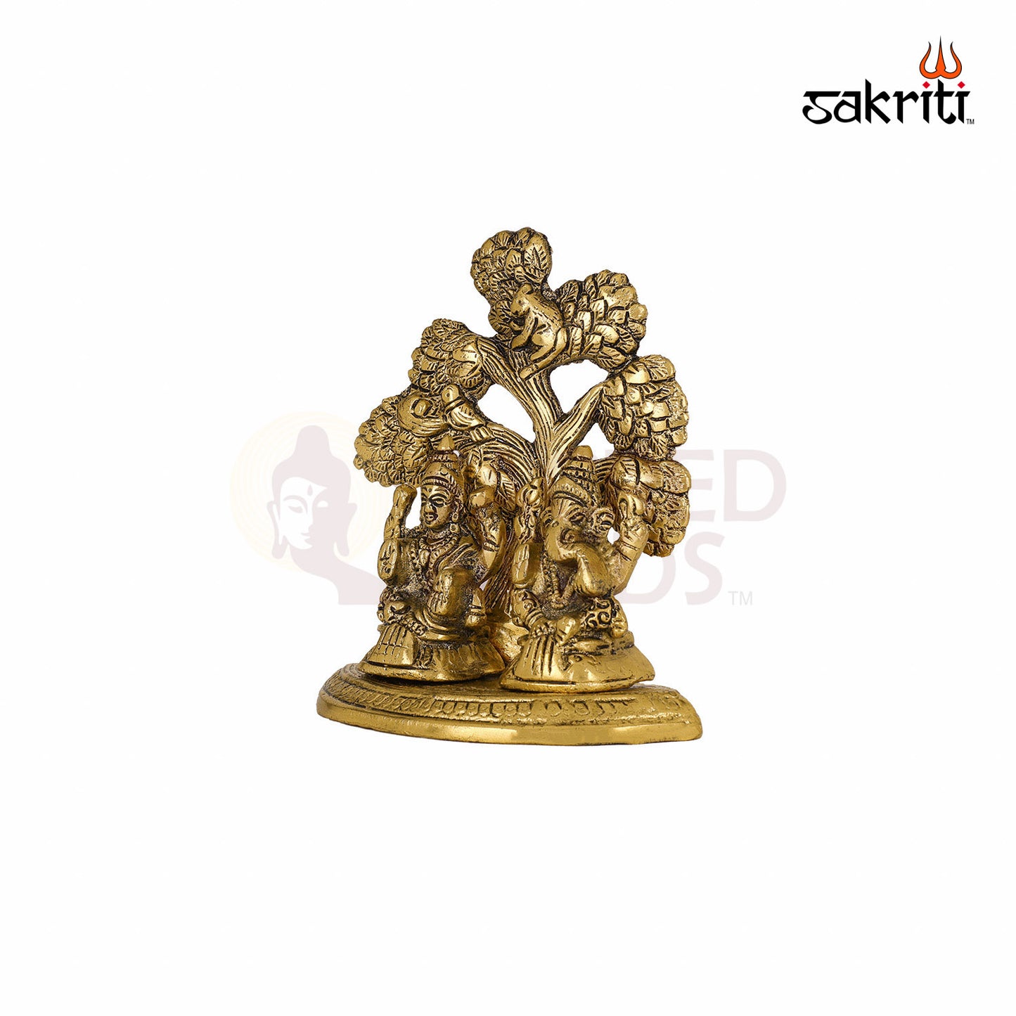 ALUMINIUM LAKSHMI GANESHA WITH TREE