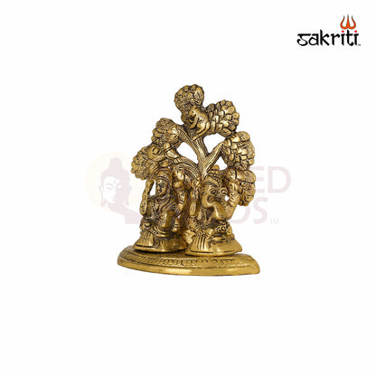 ALUMINIUM LAKSHMI GANESHA WITH TREE