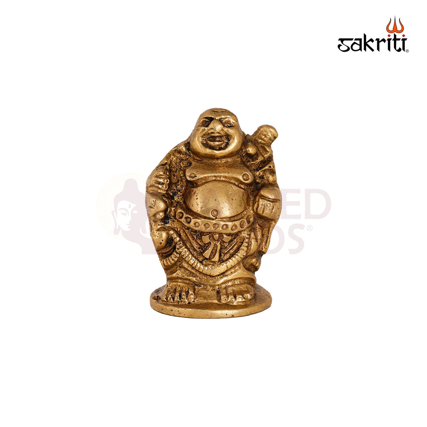Brass Happy Man with Bag – 2.4 Inch Height | Smiling Figurine with Bag for Home & Gift Decoration