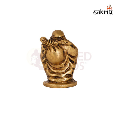 Brass Happy Man with Bag – 2.4 Inch Height | Smiling Figurine with Bag for Home & Gift Decoration