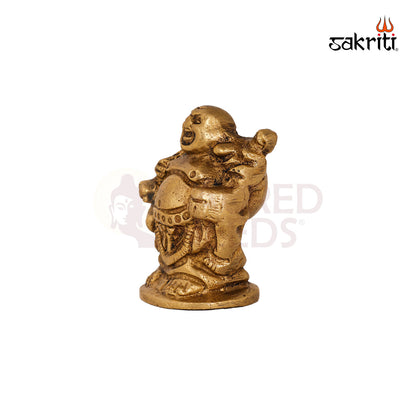Brass Happy Man with Bag – 2.4 Inch Height | Smiling Figurine with Bag for Home & Gift Decoration
