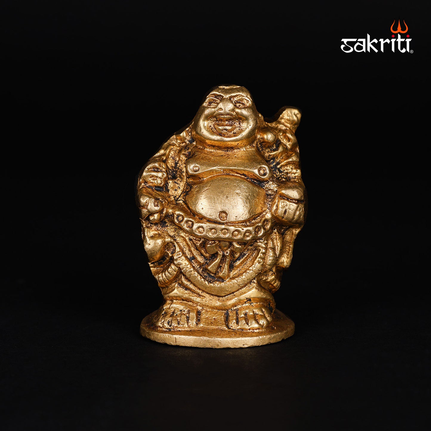 Brass Happy Man with Bag – 2.4 Inch Height | Smiling Figurine with Bag for Home & Gift Decoration