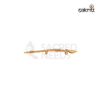 Brass Fish One Mukh Aarti | Handcrafted Brass Pooja Aarti Lamp | Traditional Hindu Ritual Aarti | 10 Inch length Decorative Temple & Home Pooja Item