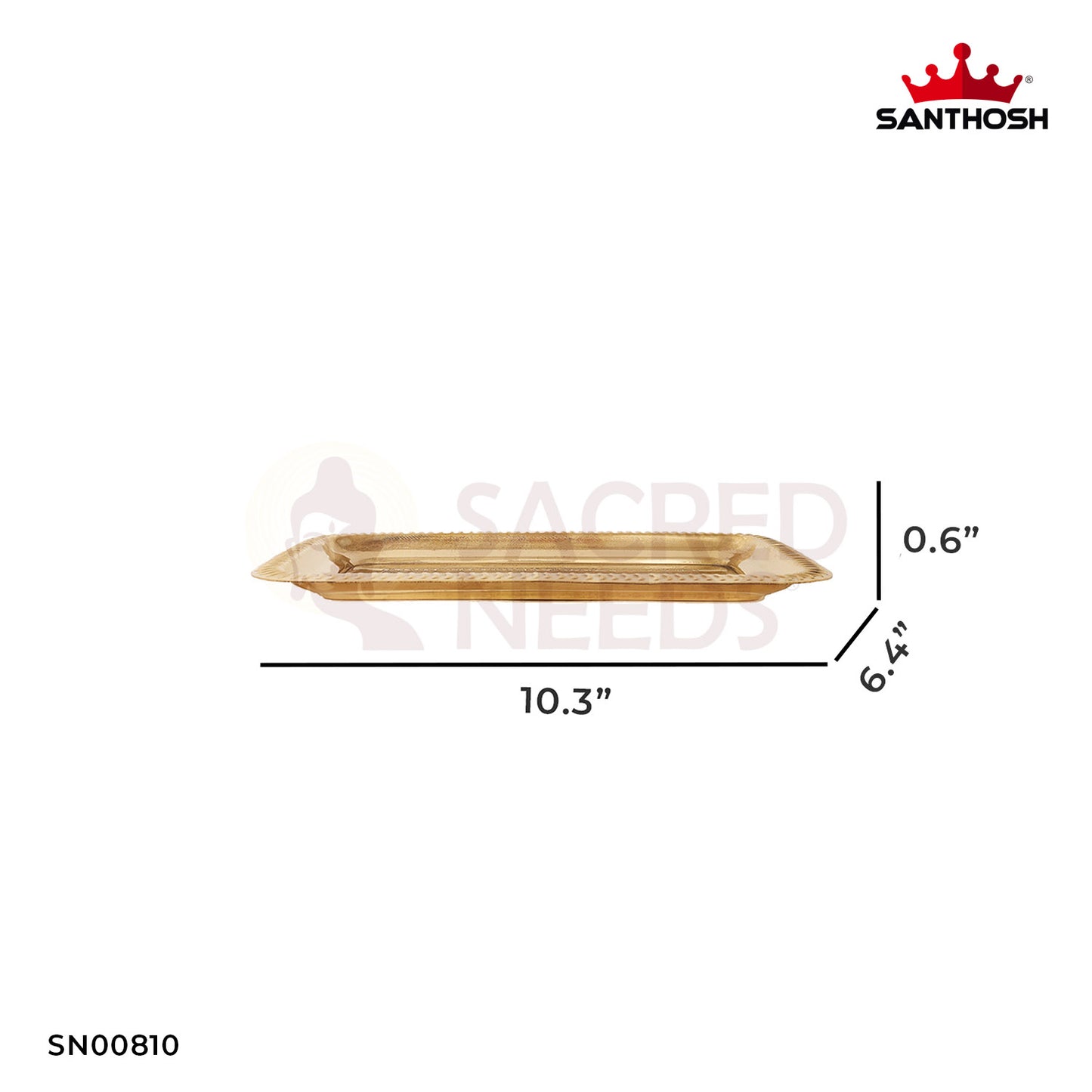 BRASS ICC RECTANGLE ETCHING TRAY