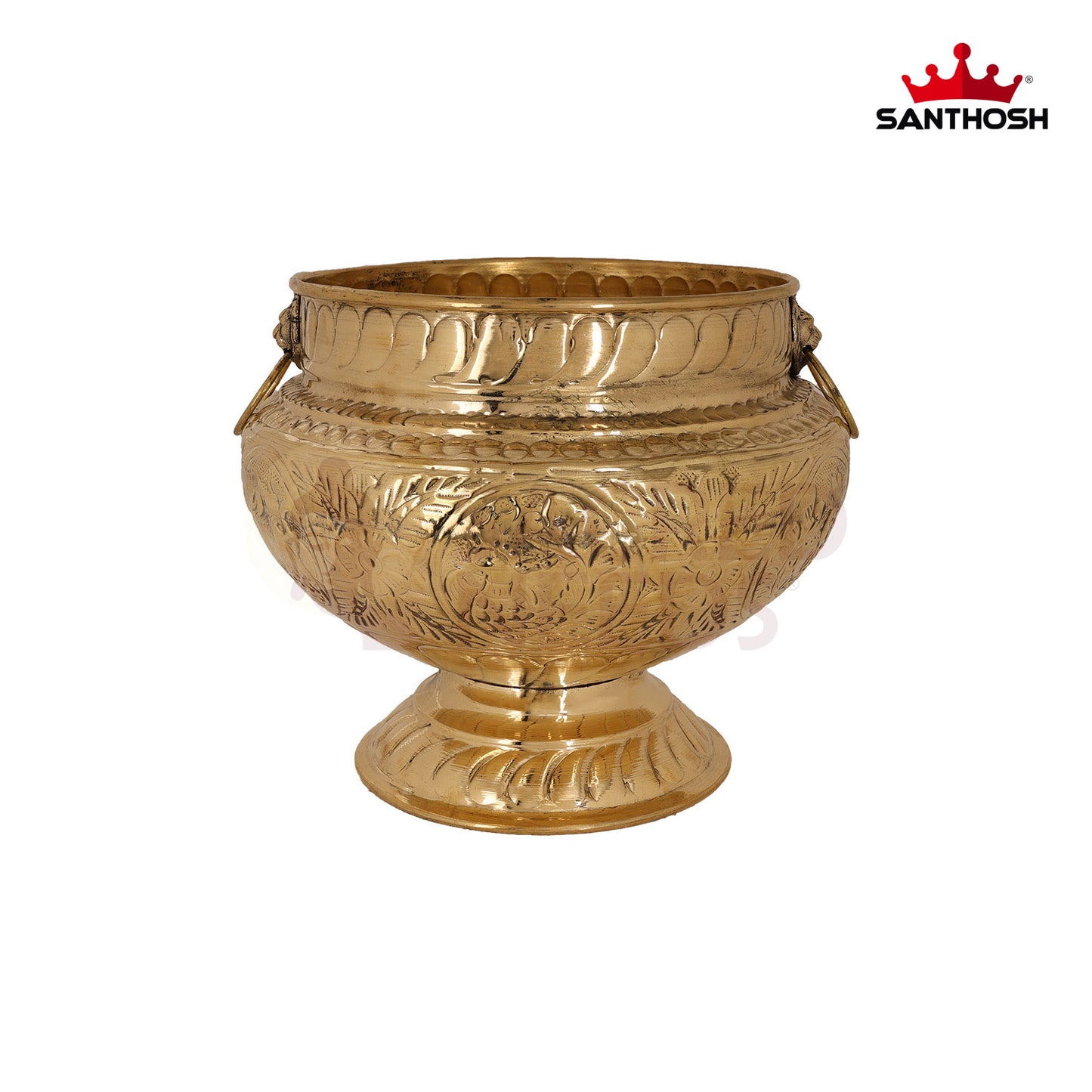 BRASS ICC PLANTER WITH BASE