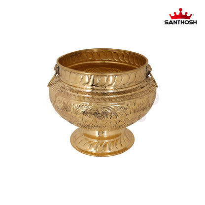 BRASS ICC PLANTER WITH BASE