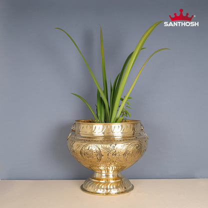 BRASS ICC PLANTER WITH BASE