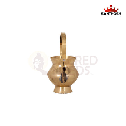 Brass Kamandalam – 5.9 Inch Traditional Hindu Water Vessel for Temple and Ceremonial Use