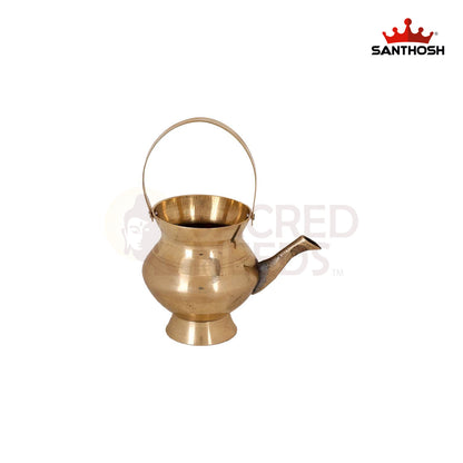 Brass Kamandalam – 5.9 Inch Traditional Hindu Water Vessel for Temple and Ceremonial Use