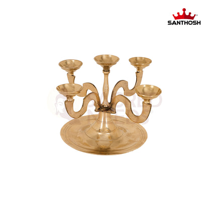 BRASS KAPOOR PLATE ARTI(5FACE)