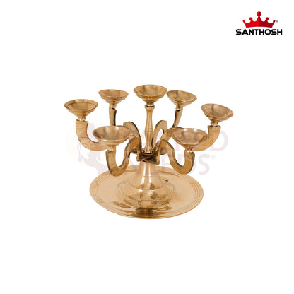 BRASS KAPOOR PLATE ARTI(7FACE)