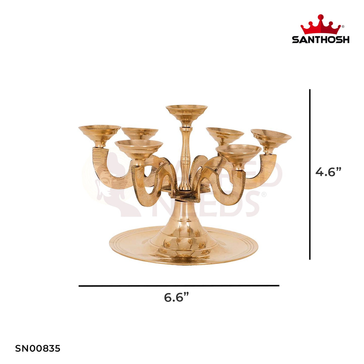 BRASS KAPOOR PLATE ARTI(7FACE)