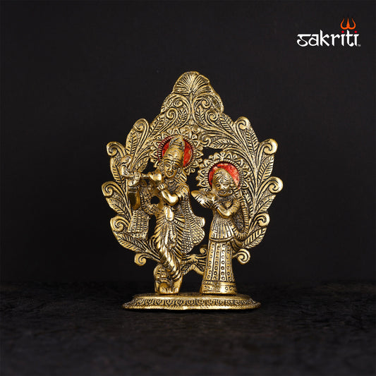 ALUMINIUM RADHA KRISHNA WITH ARCH