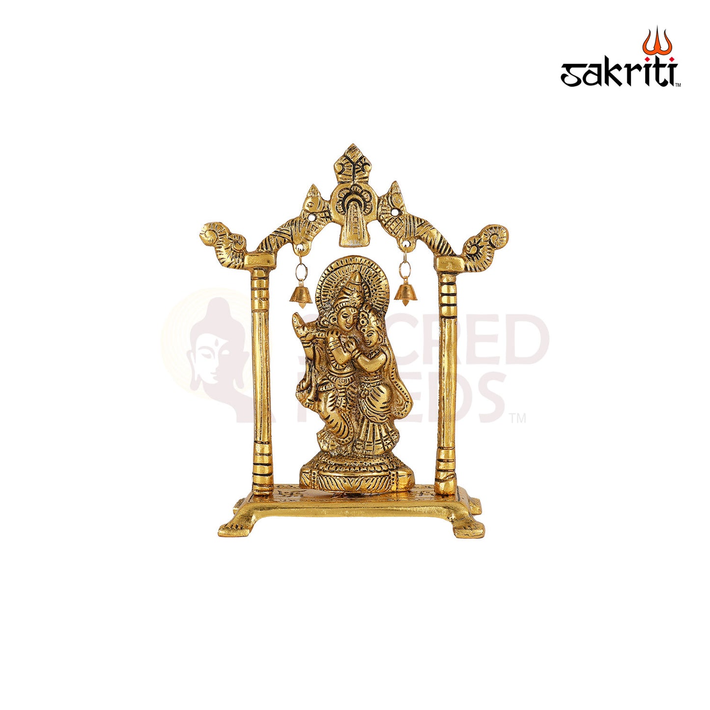 ALUMINIUM RADHA KRISHNA WITH FRAME