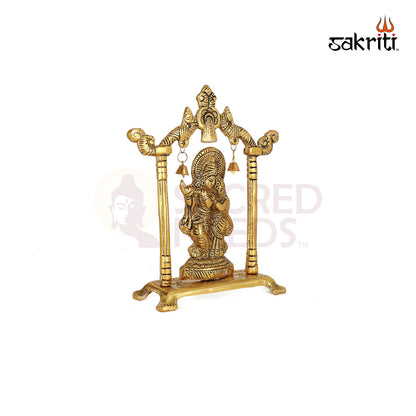 ALUMINIUM RADHA KRISHNA WITH FRAME