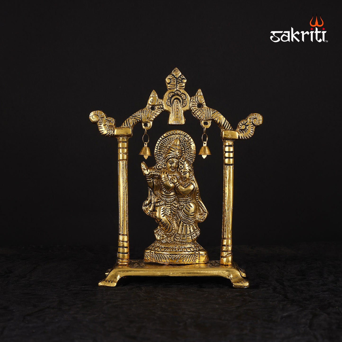 ALUMINIUM RADHA KRISHNA WITH FRAME