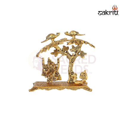 ALUMINIUM RADHA KRISHNA WITH JHULA