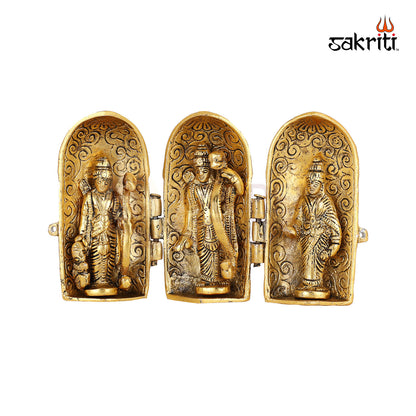 Aluminium Ram Darbar – 5.2 Inch Height | Ram Darbar Figurine for Temple, Pooja & Decorative Purposes
