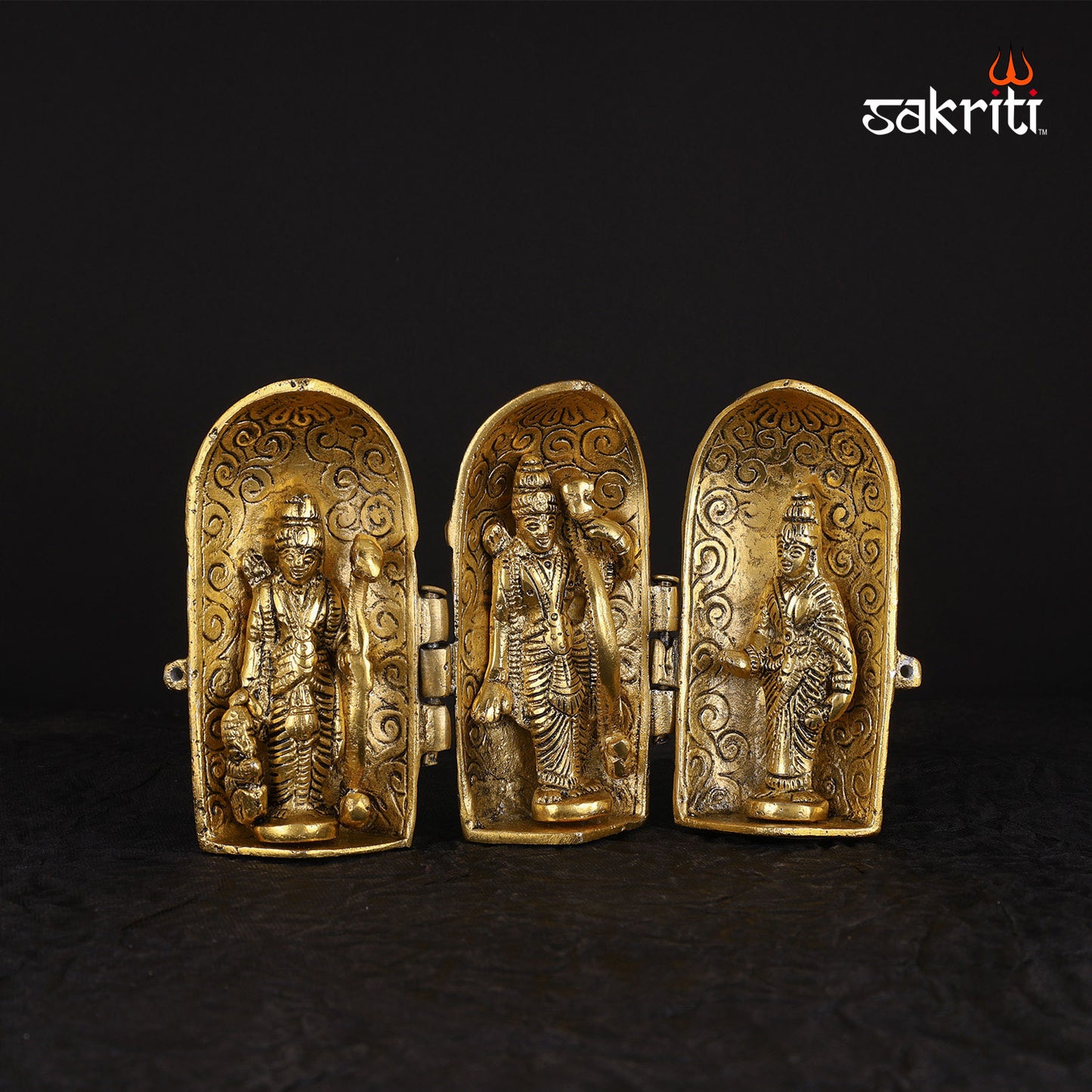 Aluminium Ram Darbar – 5.2 Inch Height | Ram Darbar Figurine for Temple, Pooja & Decorative Purposes